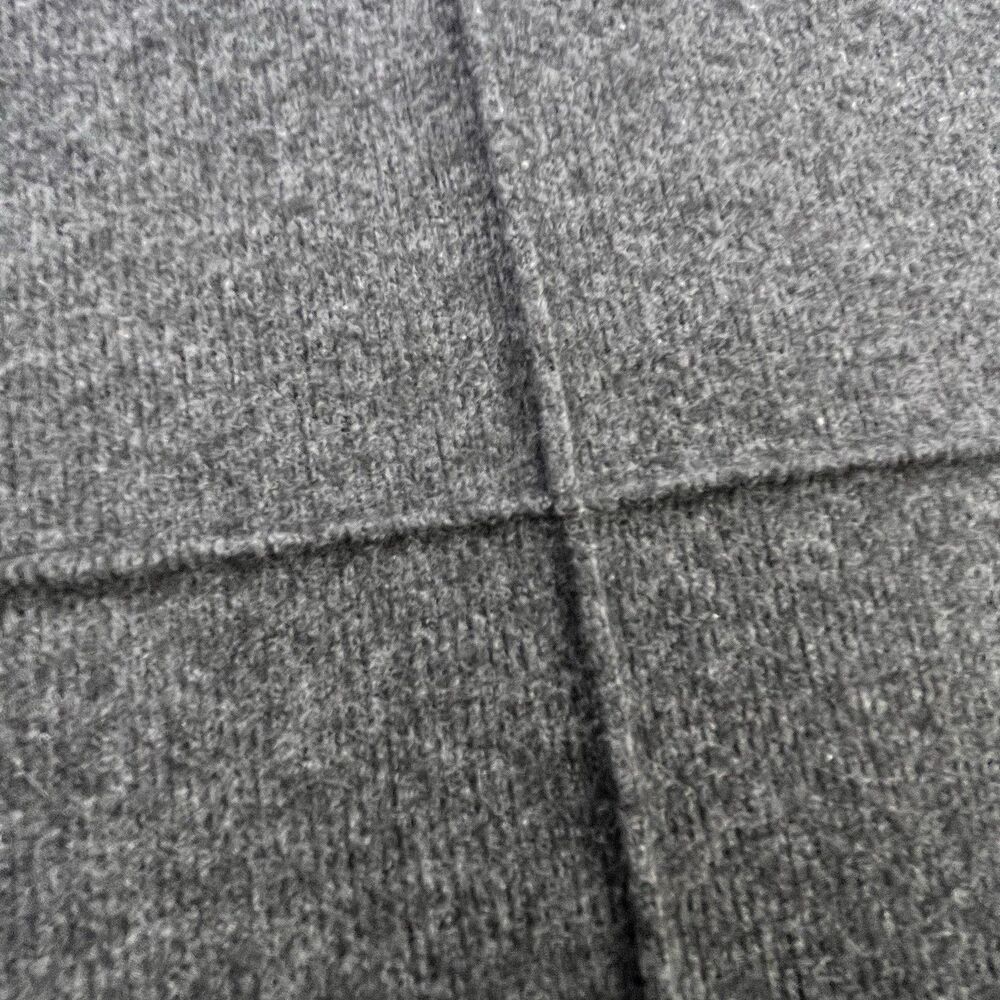 Zara Sweater Dress M Charcoal Gray Short Sleeve Inverted Seams Preppy Office - Picture 2 of 8